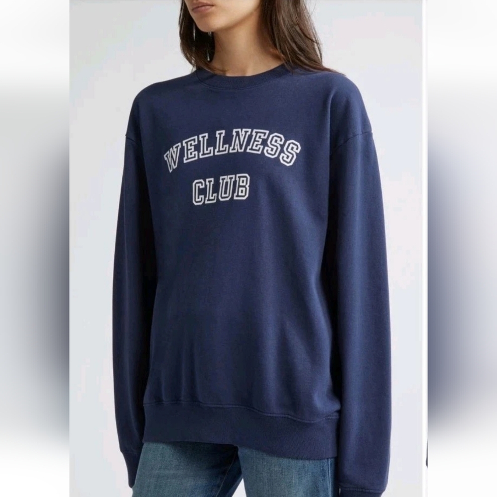 Sporty & Rich Blue Sweatshirt "Wellness Club" - Picture 4 of 9